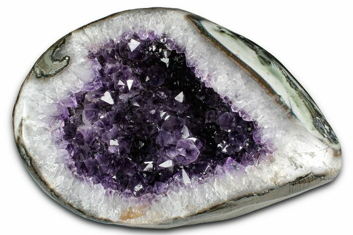 Brilliant Deep-Purple Amethyst Geode - Uruguay #345963